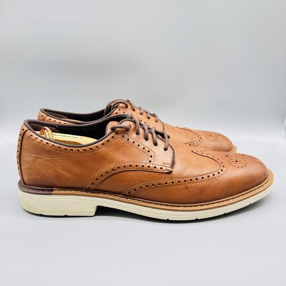 Cole Haan Shoes Mens 11 Brown Leather OriginalGrand Wingtip Oxford Brogue Dress